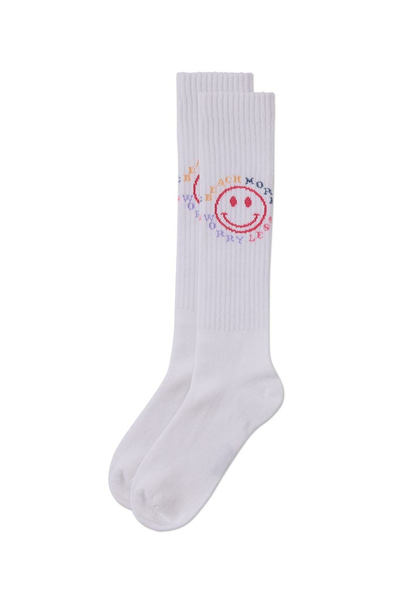 MeMoi Ribbed Beach More, Worry Less Knee Sock, Alternate, color, 