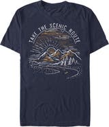 Lost Gods Men's Lost Gods Take the Scenic Route Road Graphic T-Shirt
