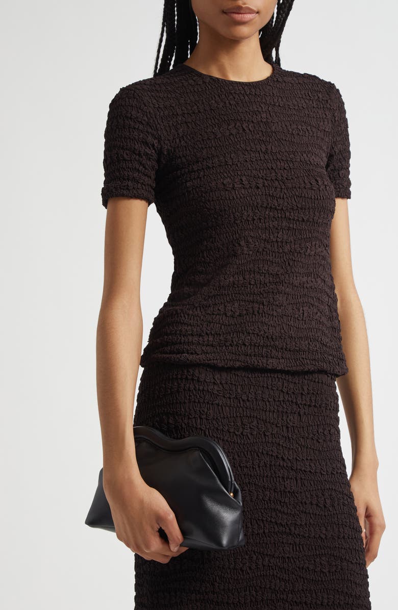 Mansur Gavriel Baci Frame Shoulder Bag, Alternate, color, Black/ Flamma