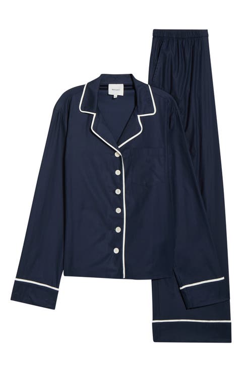 Coco Piped Stretch Cotton Pajamas