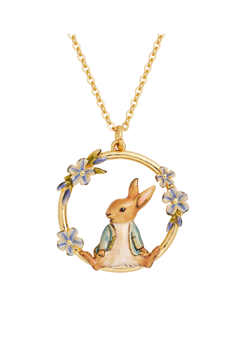 Fable England x Peter Rabbit Forget Me Not Necklace, Alternate, color, Gold