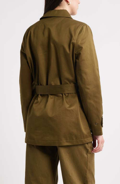 Caslonr Caslon(r) Utility Cotton Trench Coat In Green