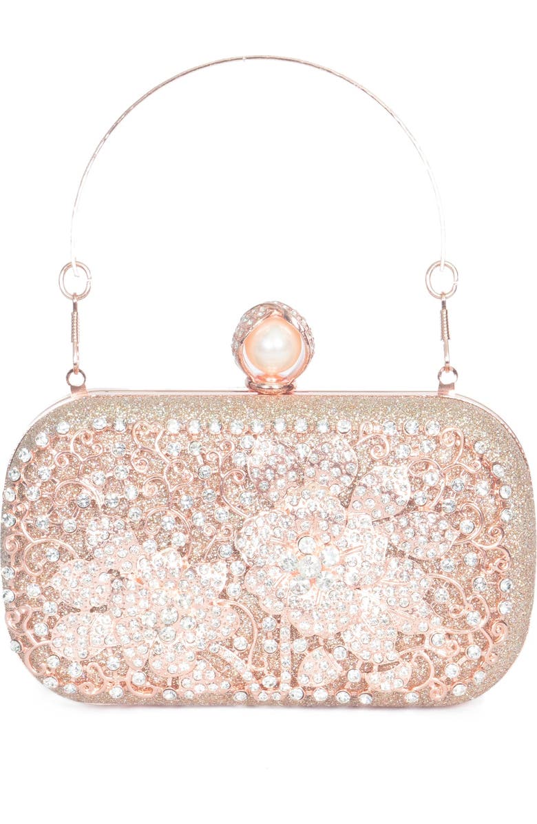 Lauren Lorraine Rega Clutch, Main, color, Rose Gold