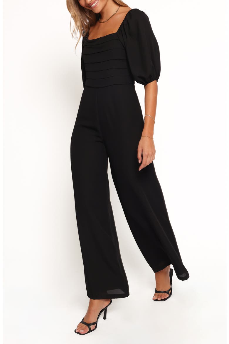 Mercer Wide Leg Jumpsuit, Alternate, color, BLACK