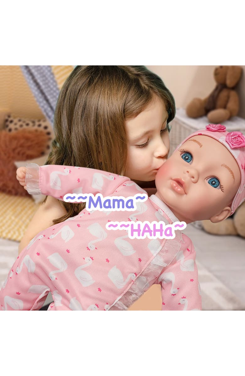 Little Darlings 14" Kiss N Tickles Baby Doll Pink, Alternate, color, Multicolored