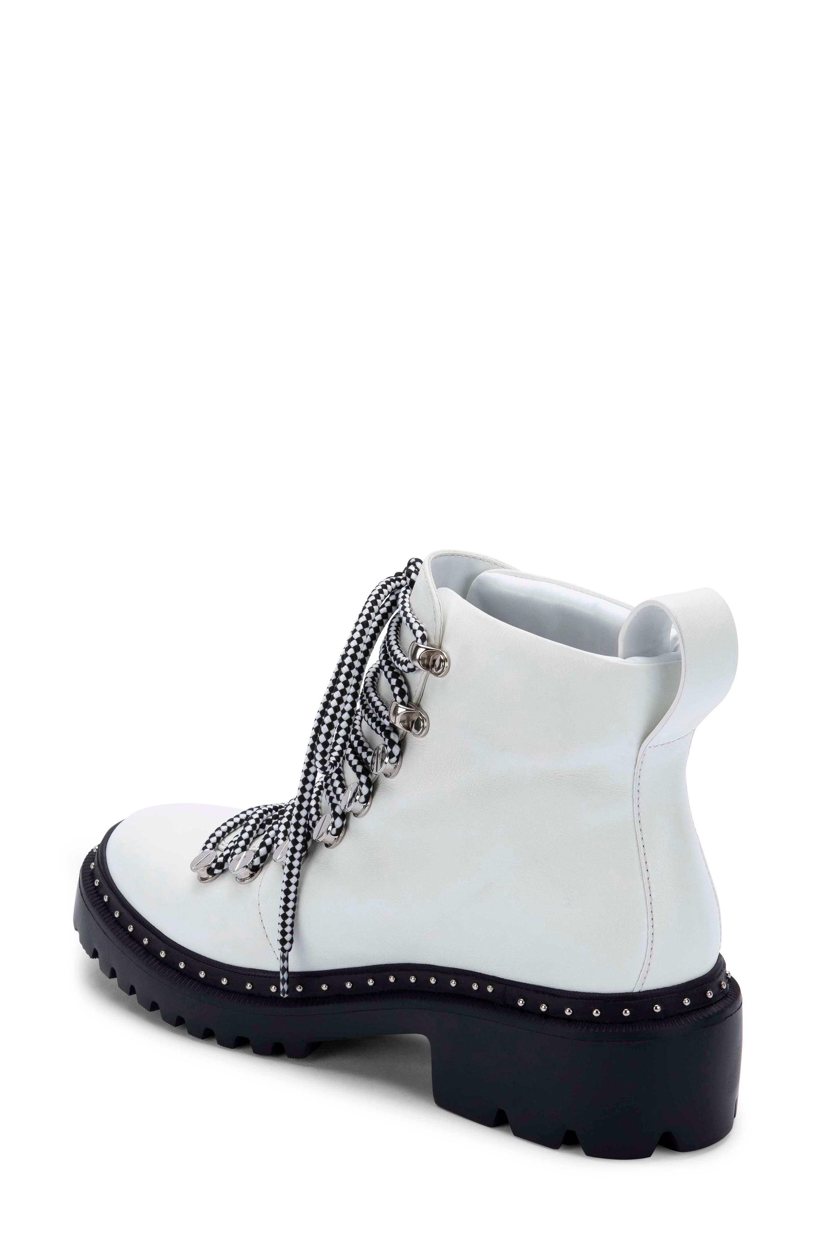 Chrissy Waterproof Hiker Boot, Alternate, color, WHITE LEATHER