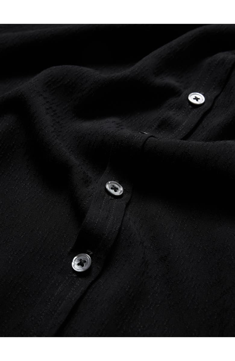 John Varvatos Estill Textured Band Collar Button-Up Shirt, Alternate, color, 