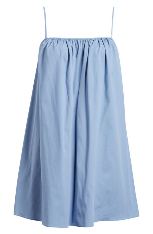 Wayf Casey Stretch Cotton Cami Dress In Blue