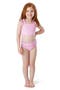 Kids' Stripe Pleated Trim Two-Piece Swimsuit