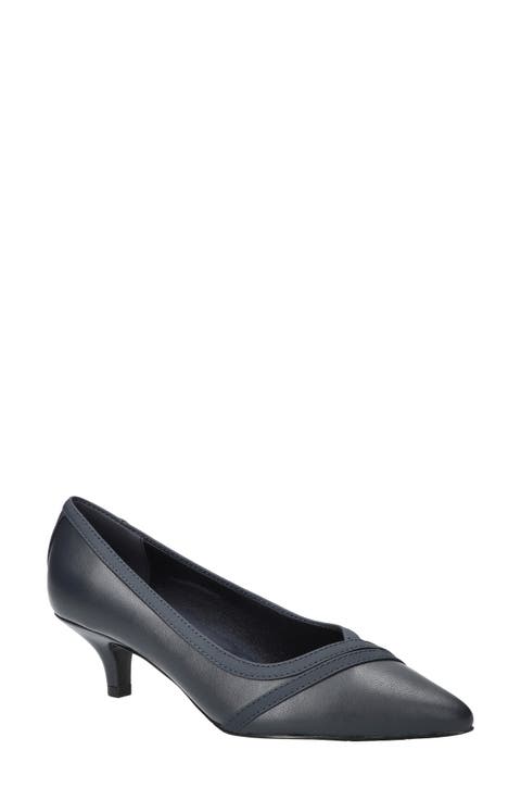 Maye Pointed Toe Kitten Heel Pump