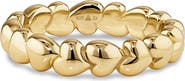 DEVATA Sweet Heart Eternity Band Ring in Gold Plated Sterling Silver