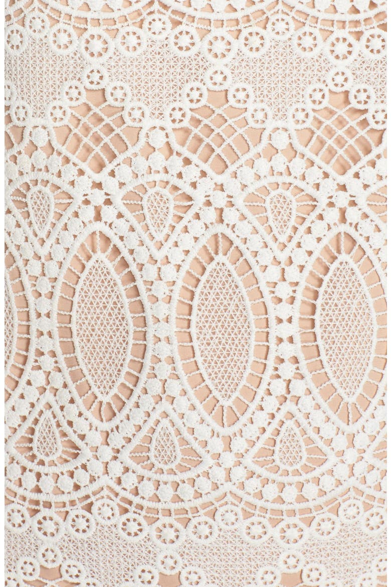 Scalloped Lace Sheath Dress, Alternate, color, IVORY