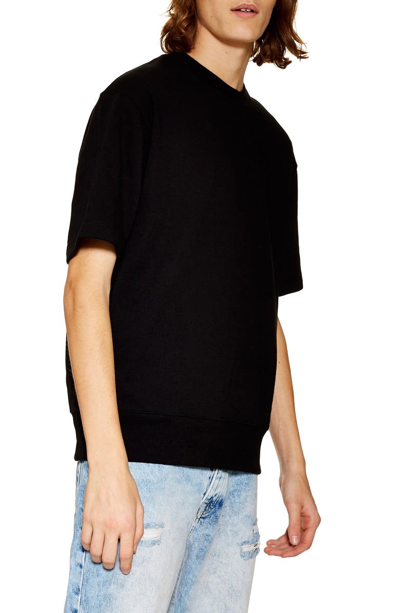 Topman Short Sleeve Crewneck Sweatshirt, Main, color,