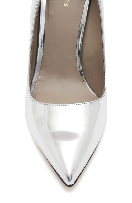 Allsaints Nova Pointed Toe Pump In Mirror Silver
