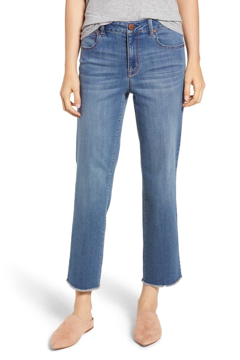 Ankle Straight Leg Jeans, Main, color, KORN LIGHT WASH