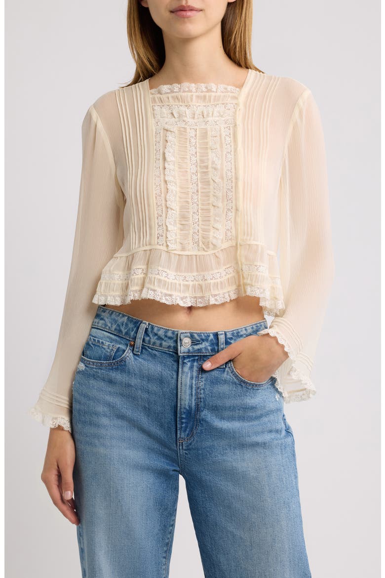 Elodine Silk Top, Main, color, SEA SALT