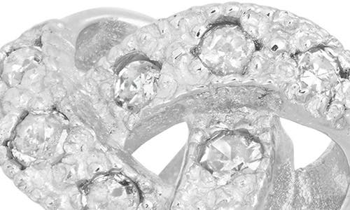 Fuzion Creations Pavé Diamond Knot Stud Earrings In White Gold