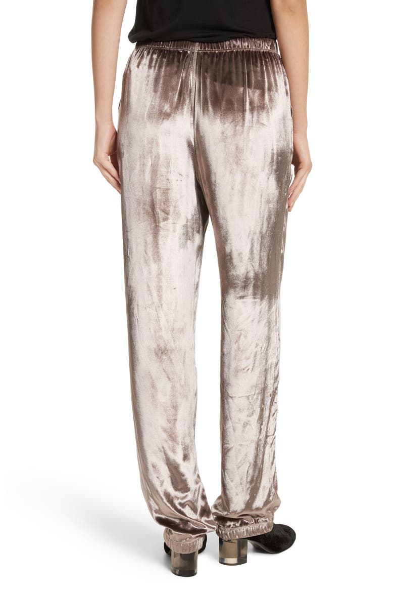 Crushed Velvet Track Pants, Alternate, color, MAUVE