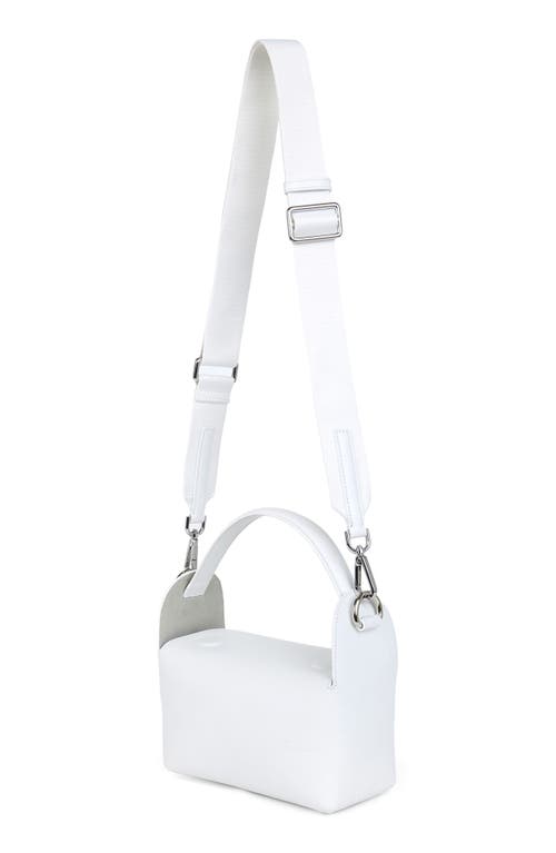 We-ar4 The Pastry Box 20 Leather Top Handle Bag In Optic White