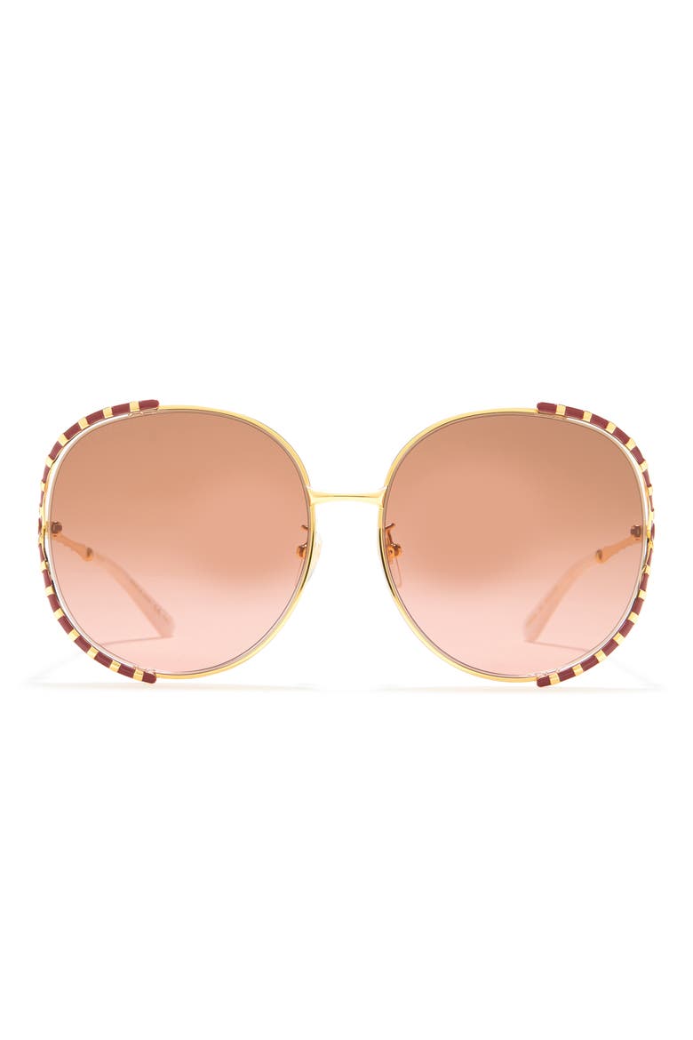 59mm Round Sunglasses, Main, color, GOLD RED BROWN