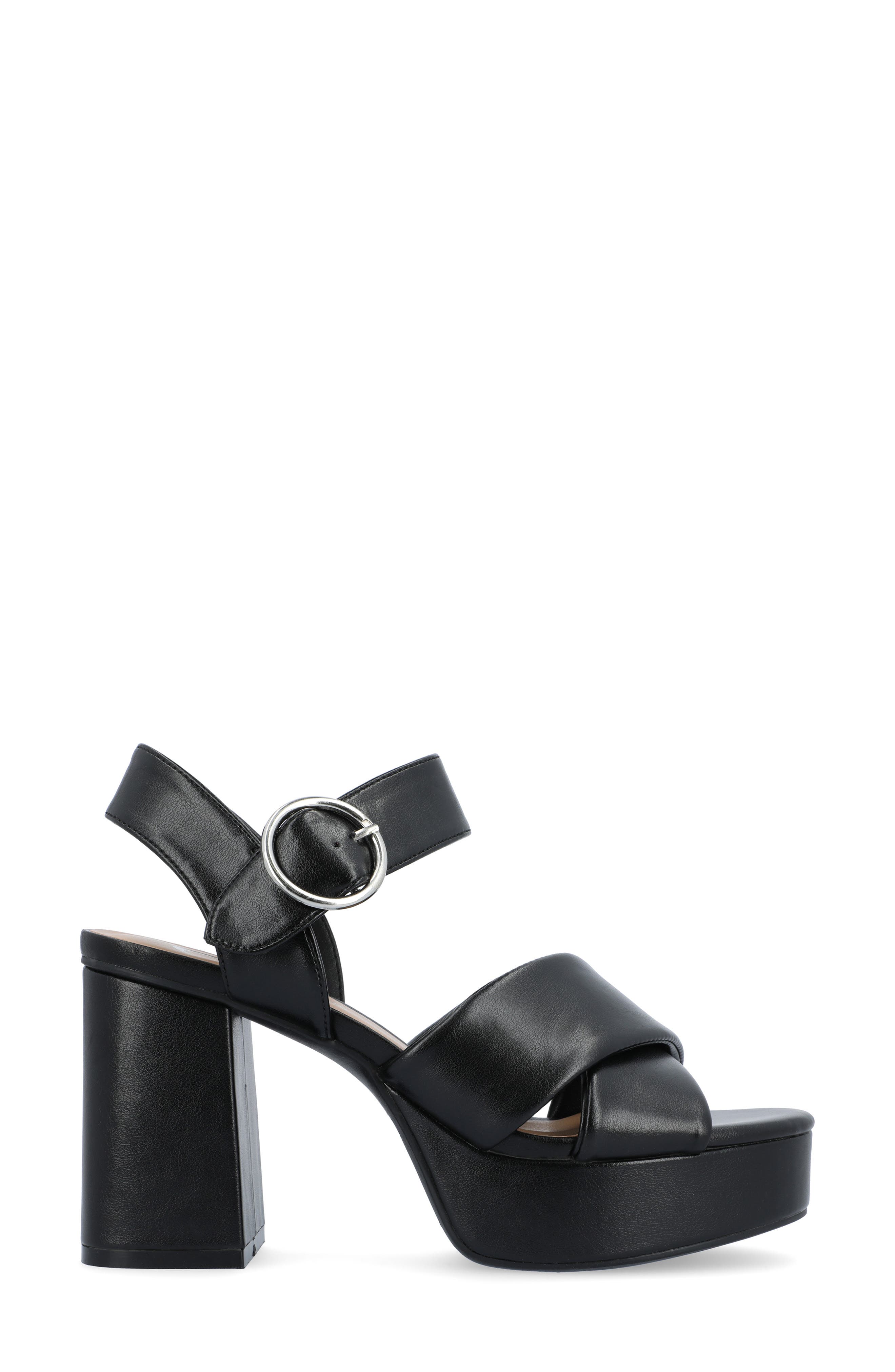 Journee Collection Akeely Block Heel Platform Sandal, Alternate, color, Black