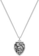 Vincero Men's St. Michael Shield Pendant Necklace