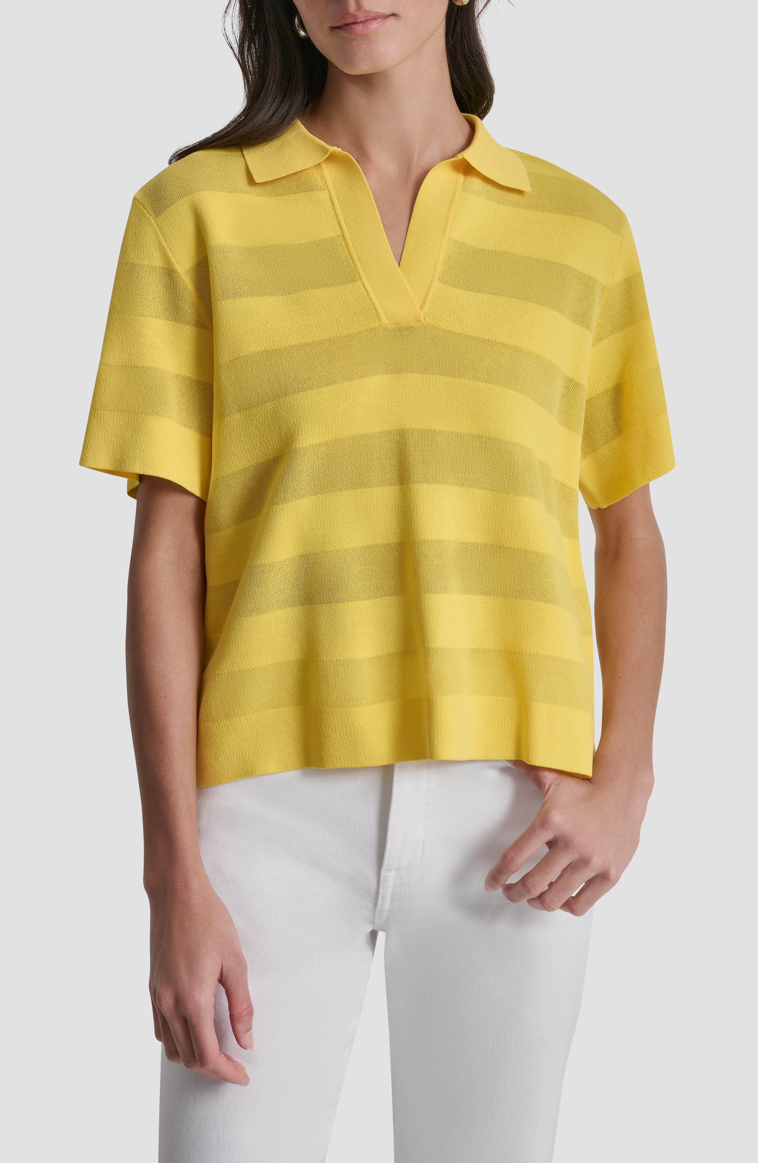 Sheer Stripe Polo - image 5