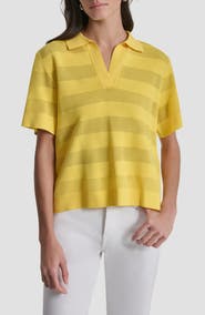DKNY Sheer Stripe Polo