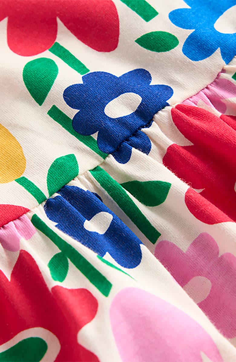 Mini Boden Kids' Ariel Twirly Cotton Jersey Dress, Alternate, color, Multi Pop Flower