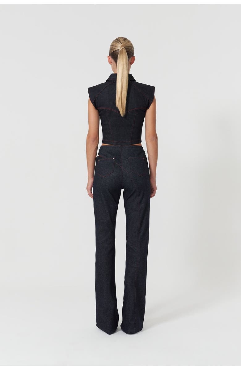 Jendue Davidson Cross Neck Vest, Alternate, color, Deep Blue