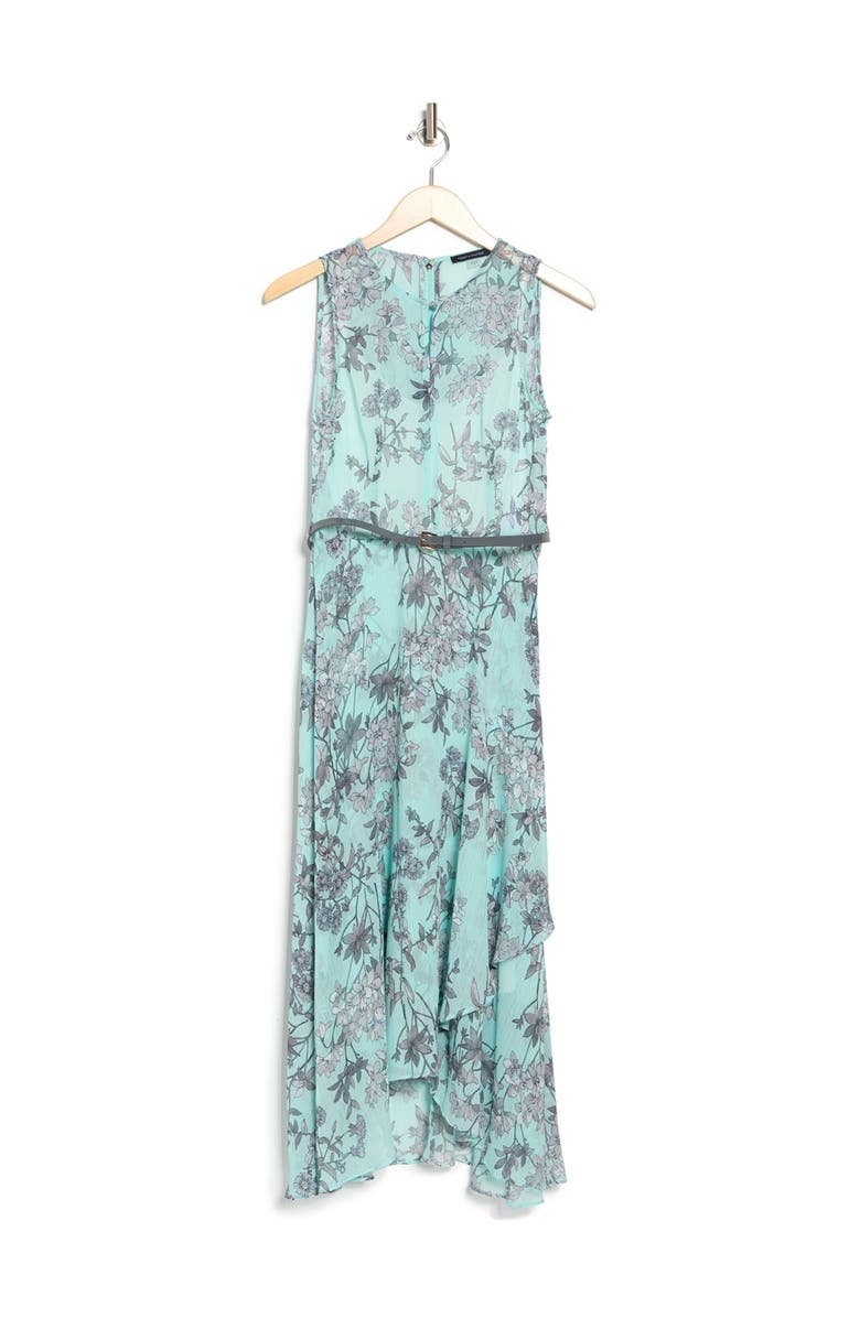 Tommy Hilfiger Floral Belted Chiffon Maxi Dress, Alternate, color,