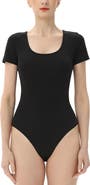 Kimi & Kai Women's U-Neck Basic Bodysuit