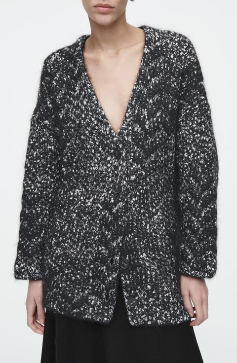 Oversize Herringbone Stitch Cardigan