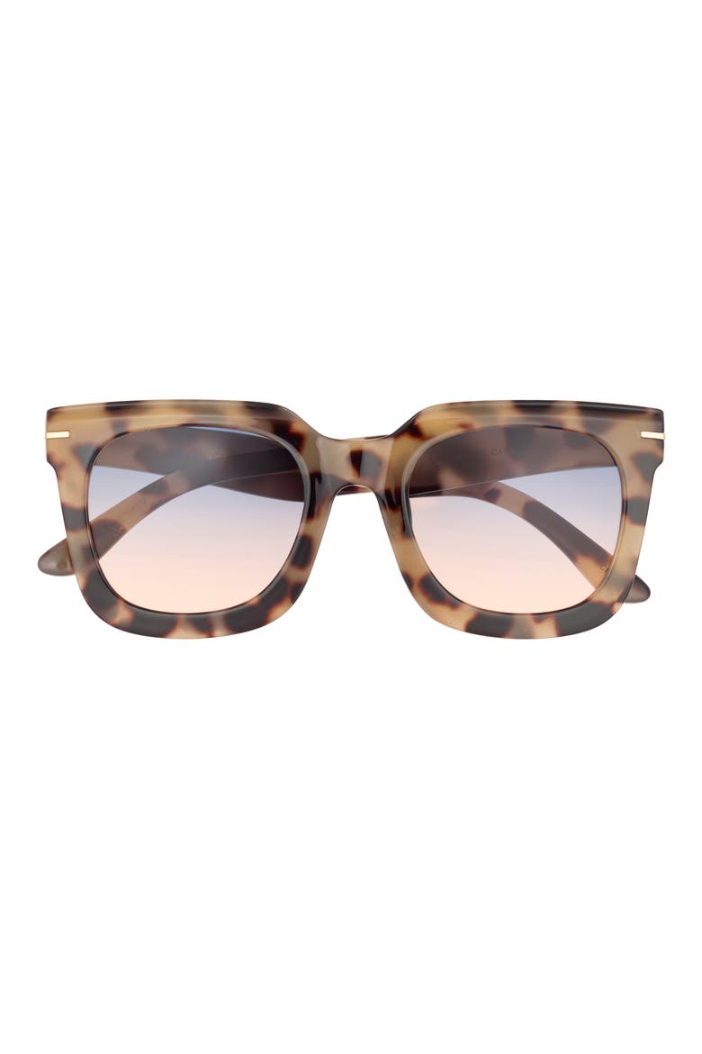 Glam 136mm Gradient Square Sunglasses, Main, color, OATMEAL