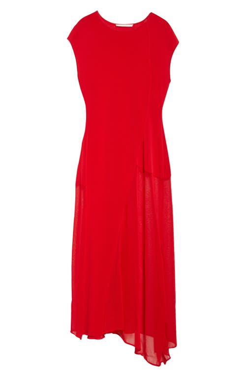 Jason Wu Collection Seamed Asymmetric Dress In Red