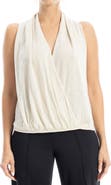 MAX STUDIO Faux Wrap Sleeveless Sweater