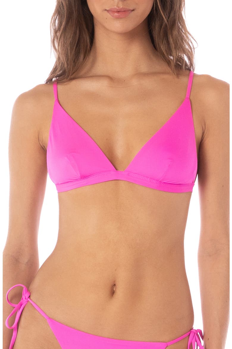 Poppy Pink Ivy Reversible Bikini Top, Main, color, PINK