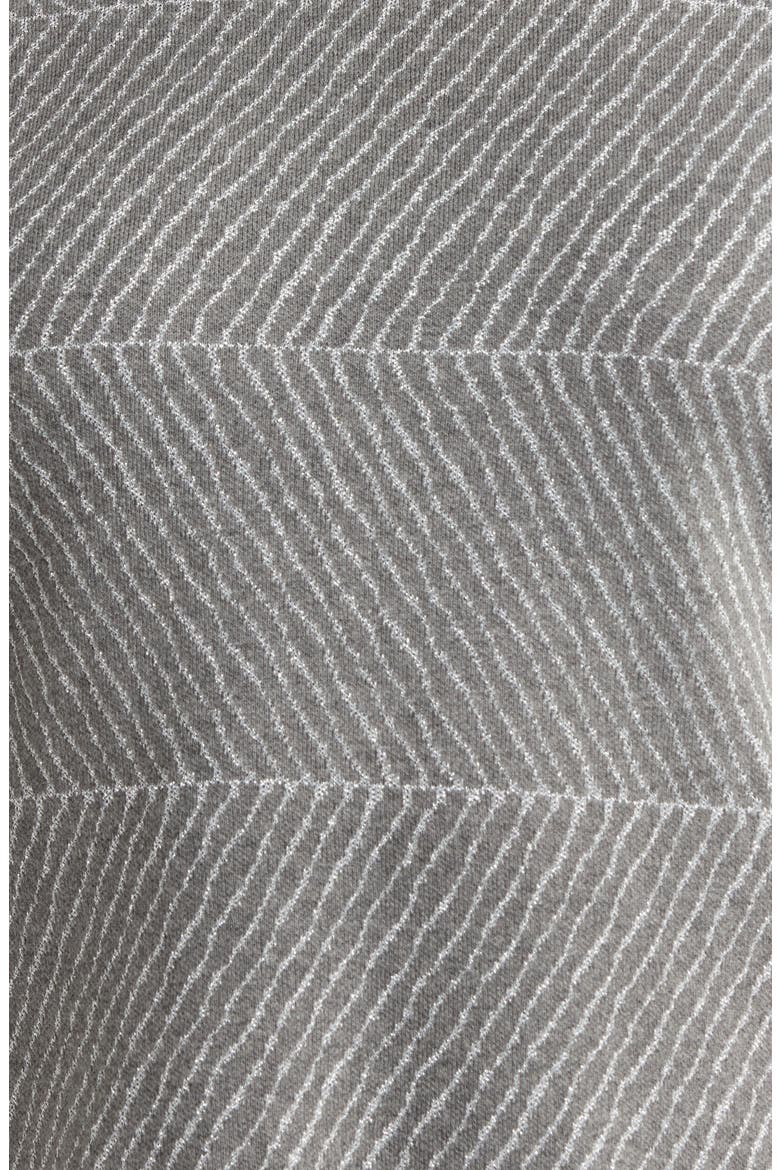 Jacquard Crewneck Sweater, Alternate, color, SMOKE HEATHER/ SILVER