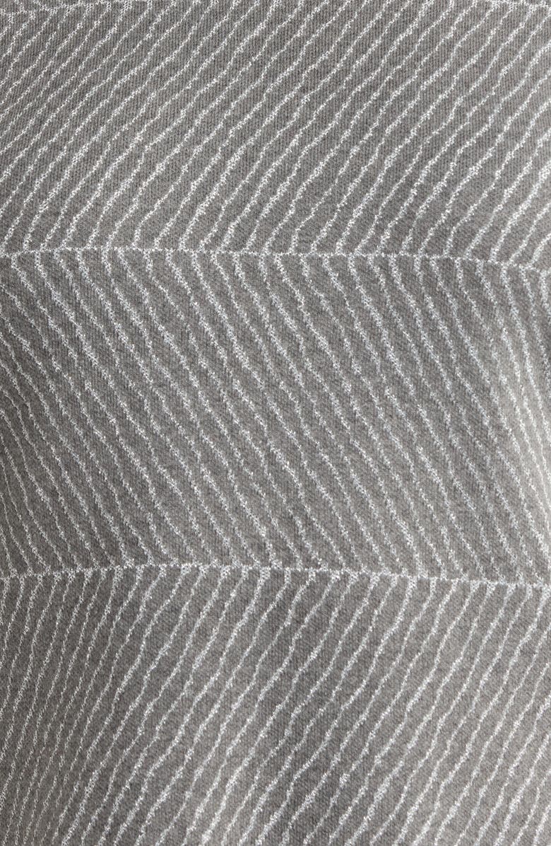 Jones New York Jacquard Crewneck Sweater, Alternate, color, Smoke Heather/ Silver