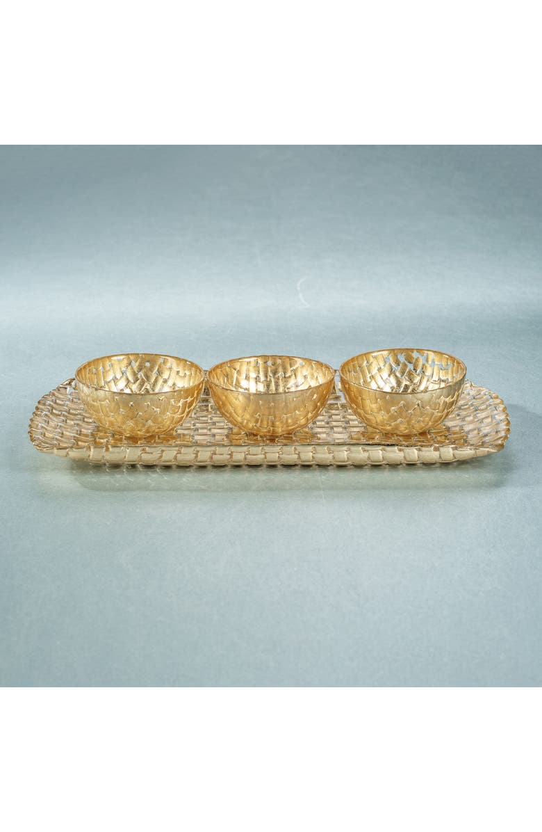 Zodax Braided Set of 6 Condiment Bowls, Alternate, color, Gold