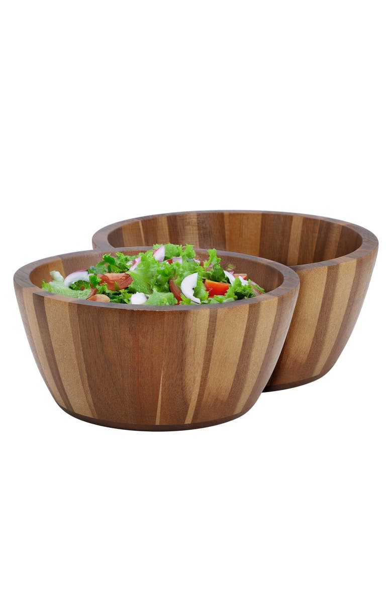 Megachef Acacia Wood Salad Bowl Set, Main, color, Acacia