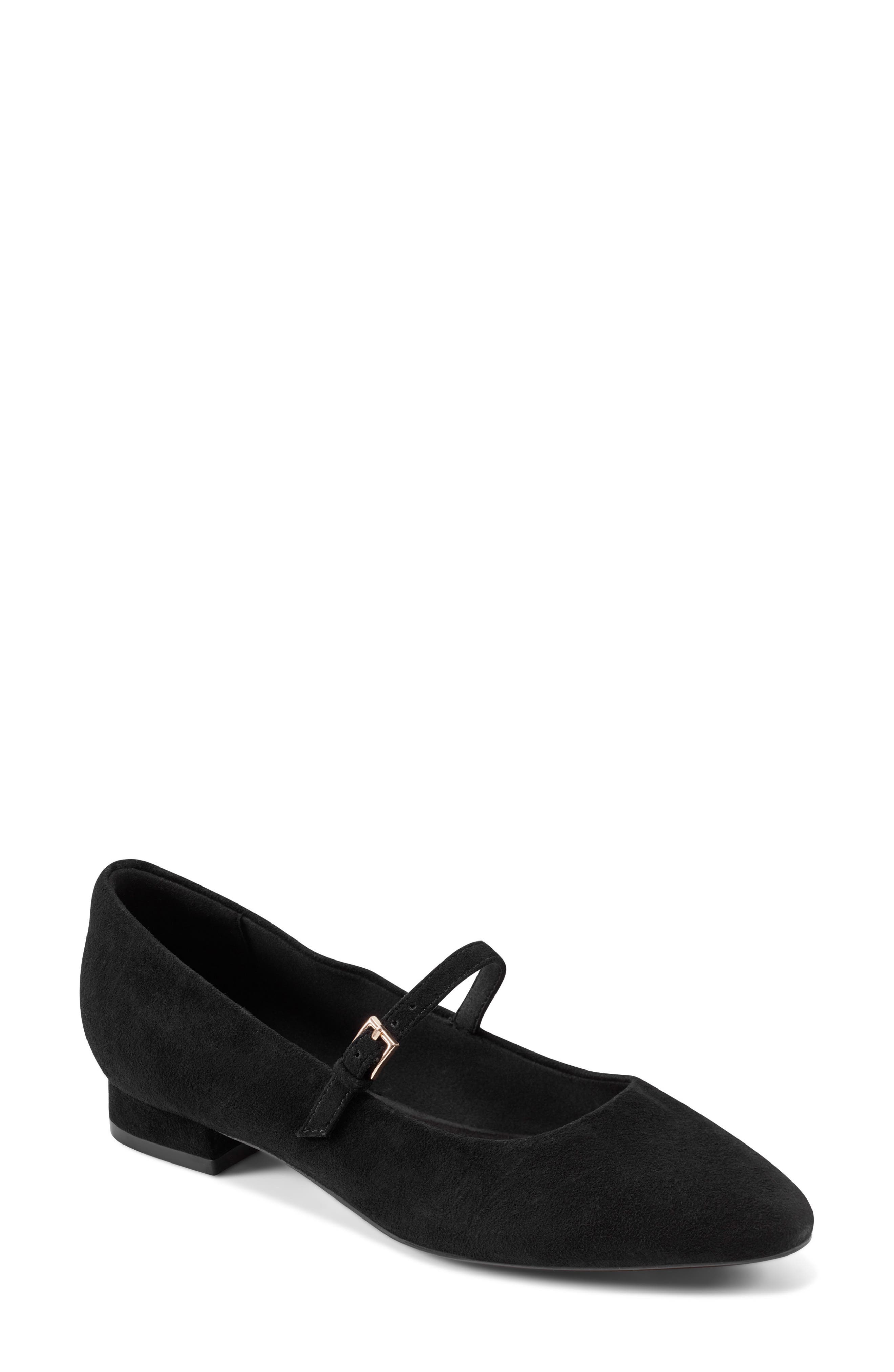 Rockport Taren Pointed Toe Flat, Main, color, Black