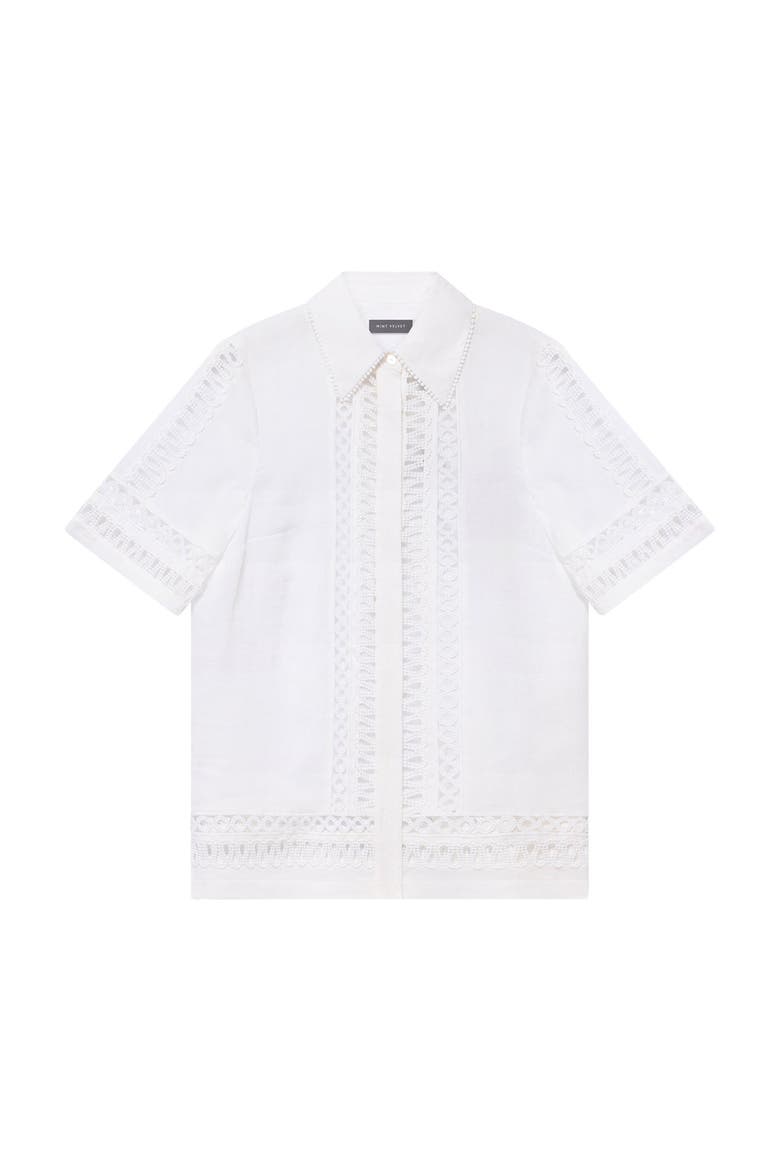 Ramie Resort Shirt, Alternate, color, Ivory