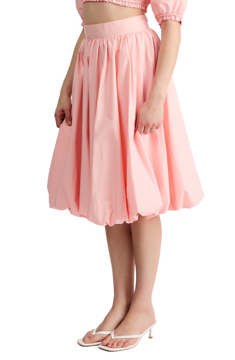 Extro & Vert Tessa Bubble Hem Midi Skirt, Alternate, color, Pink