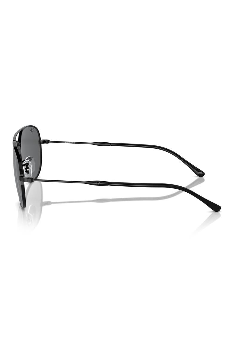 Bain Bridge 60mm Pillow Aviator Sunglasses, Alternate, color, BLACK