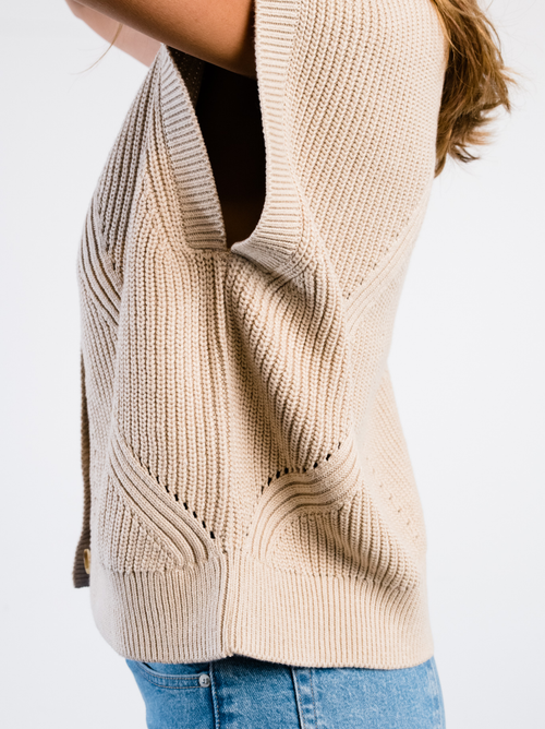 Able Jess Sweater Vest In Oatmeal