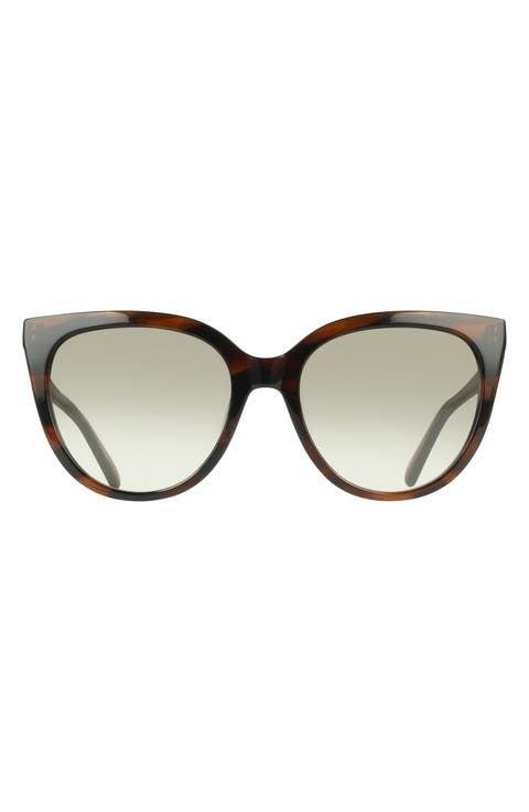 56mm Gradient Cat Eye Sunglasses