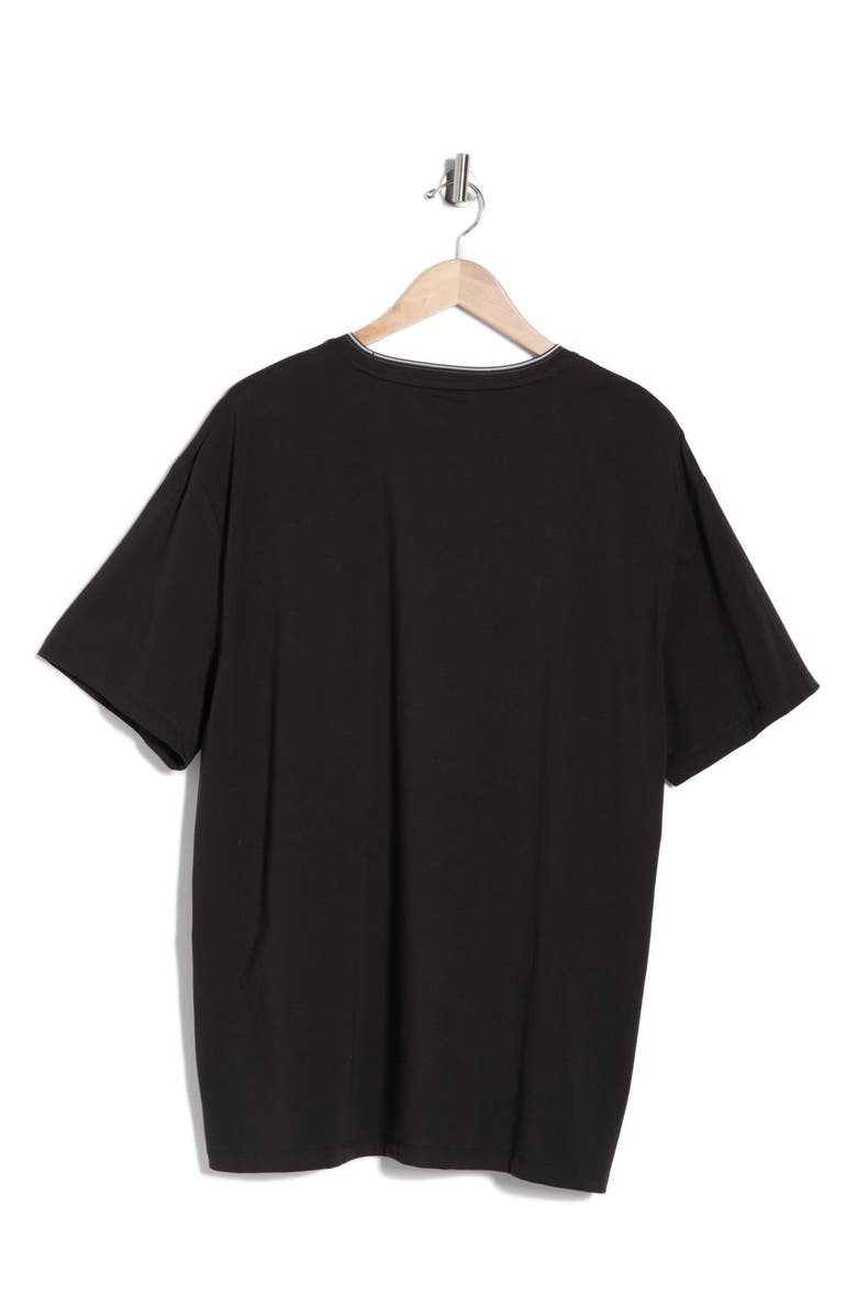 Calvin Klein Tip Ringer T-Shirt, Alternate, color, Black