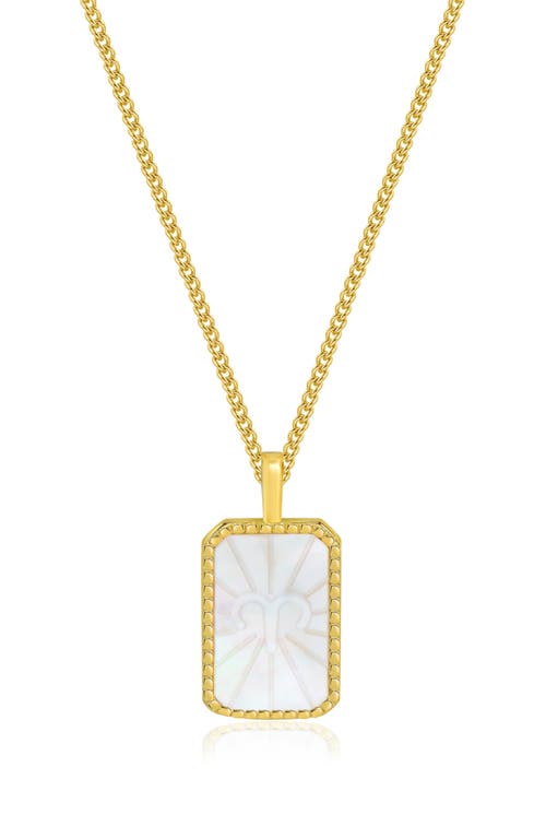 La Meno Zodiac Double Sided Pendant Necklace