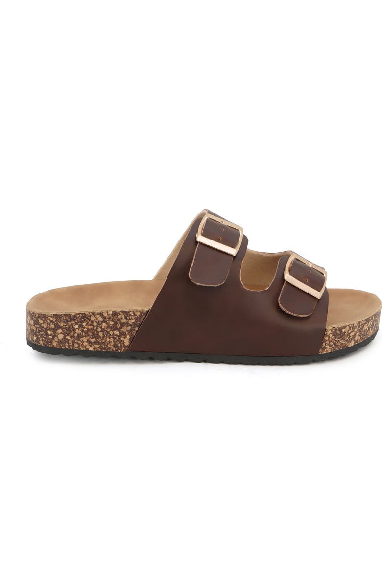 YOKI Kids' Slide Sandal, Alternate, color, Brown